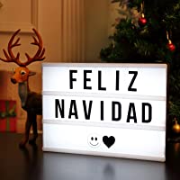 AGM LED caja de luz cinematográfica luz cálida con letras- números- símbolos- emojis- el Mejor Regalo de San Valentín